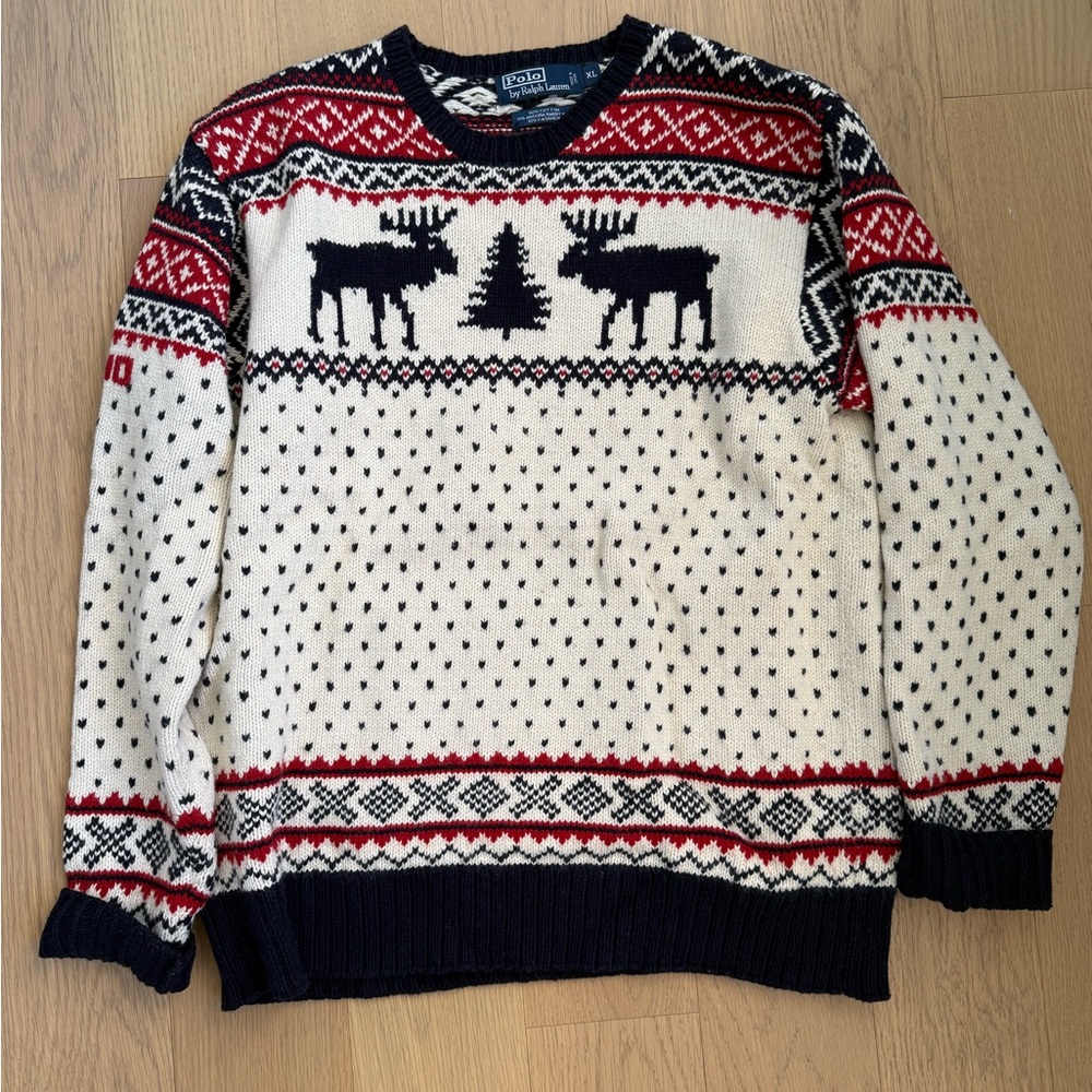 Polo - cashmere mix sweater - size XL